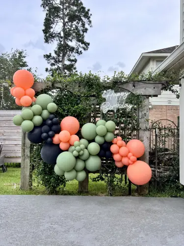 Elegant Balloon Garland + Neon